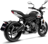 Complete Exhaust System Without Catalytic Converter And Without Sound Certification Lv One Evo Stainless Steel Carbon Fiber End Cap - Leovince Compatible With Triumph Tiger 660 Sport (2022-2024)