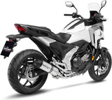 Auspuffendstück Mit Geräuschzulassung Lv One Evo Edelstahl Endkappe Carbon Fiber - Leovince Kompatibel Mit Honda Nc 750 X (2021-2024)