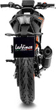 Auspuffendstück Mit Geräuschzulassung Lv One Evo Edelstahl Schwarz Endkappe Carbon Fiber - Leovince Kompatibel Mit Ktm 125 Duke (2021-2023)