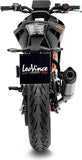 Auspuffendrohr Ohne Geräuschzulassung Lv One Evo Edelstahl Endkappe Carbon Fiber - Leovince Kompatibel Mit Ktm 125 Duke (2021-2023)