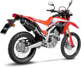 Auspuffendrohr Ohne Geräuschzulassung Lv One Evo Edelstahl Schwarz Endkappe Carbon Fiber - Leovince Kompatibel Mit Honda Crf 300 L - Rally (2021-2024)