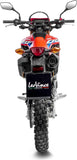 Auspuffendrohr Ohne Geräuschzulassung Lv One Evo Edelstahl Schwarz Endkappe Carbon Fiber - Leovince Kompatibel Mit Honda Crf 300 L - Rally (2021-2024)
