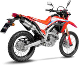 Auspuffendrohr Ohne Geräuschzulassung Lv One Evo Edelstahl Endkappe Carbon Fiber - Leovince Kompatibel Mit Honda Crf 300 L - Rally (2021-2024)