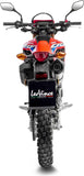 Auspuffendrohr Ohne Geräuschzulassung Lv One Evo Edelstahl Endkappe Carbon Fiber - Leovince Kompatibel Mit Honda Crf 300 L - Rally (2021-2024)
