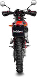 Exhaust Tip Without Sound Certification Lv One Evo Stainless Steel Carbon Fiber End Cap - Leovince Compatible With Beta Rr 125 Motard Lc 4T (2021-2024)