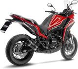 Auspuffendstück Mit Geräuschzulassung Lv Pro Carbon Fiber Endkappe Carbon Fiber - Leovince Kompatibel Mit Moto Morini X-Cape 650 - A2 (2021-2024)