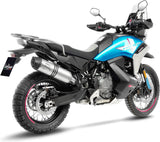Auspuffendrohr Ohne Geräuschzulassung Lv One Evo Edelstahl Endkappe Carbon Fiber - Leovince Kompatibel Mit Cfmoto 800 Mt-X (2025-2026)