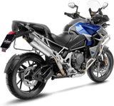 Auspuffendrohr Ohne Geräuschzulassung Lv One Evo Edelstahl Endkappe Carbon Fiber - Leovince Kompatibel Mit Triumph Tiger 1200 Gt Explorer (2022-2024)