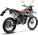 Auspuffendrohr Ohne Geräuschzulassung Lv One Evo Edelstahl Endkappe Carbon Fiber - Leovince Kompatibel Mit Aprilia Sx 125 (2021-2024)