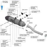 Exhaust Tip Without Sound Certification Lv-X Evo Stainless Steel Carbon Fiber End Cap - Leovince Compatible With Kawasaki Klr 650 (1997-2022)