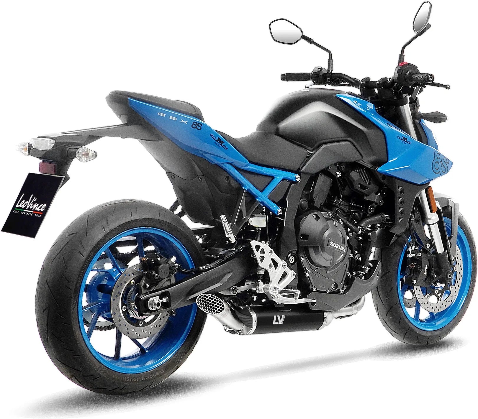 Komplette Auspuffanlage Ohne Katalysator Und Ohne Geräuschzulassung Lv Race Edelstahl - Leovince Kompatibel Mit Suzuki Gsx 8S (2023-2024)