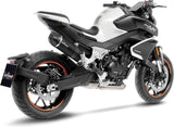 Auspuffendrohr Ohne Geräuschzulassung Lv One Evo Edelstahl Schwarz Endkappe Carbon Fiber - Leovince Kompatibel Mit Cfmoto 800 Nk Sport (2023-2024)