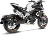 Auspuffendrohr Ohne Geräuschzulassung Lv One Evo Edelstahl Endkappe Carbon Fiber - Leovince Kompatibel Mit Cfmoto 800 Nk Advanced (2023-2024)