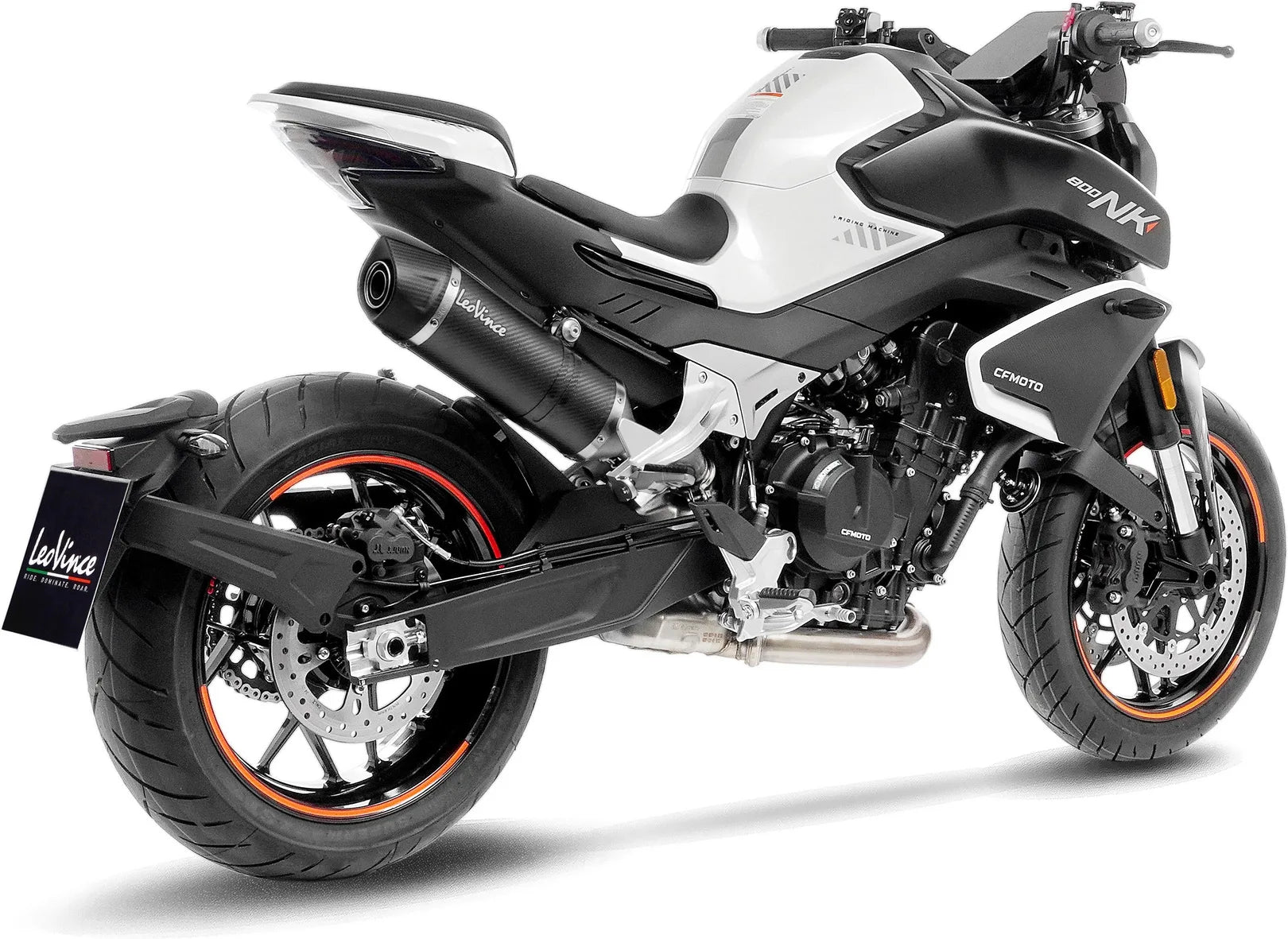 Auspuffendrohr Ohne Geräuschzulassung Lv One Evo Carbon Fiber Endkappe Carbon Fiber - Leovince Kompatibel Mit Cfmoto 800 Nk Sport (2023-2024)