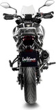Auspuffendstück Mit Geräuschzulassung Lv One Evo Edelstahl Schwarz Endkappe Carbon Fiber - Leovince Kompatibel Mit Benelli Trk 702 - X (2023-2024)