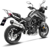 Auspuffendstück Mit Geräuschzulassung Lv One Evo Edelstahl Endkappe Carbon Fiber - Leovince Kompatibel Mit Benelli Trk 702 - X (2023-2024)