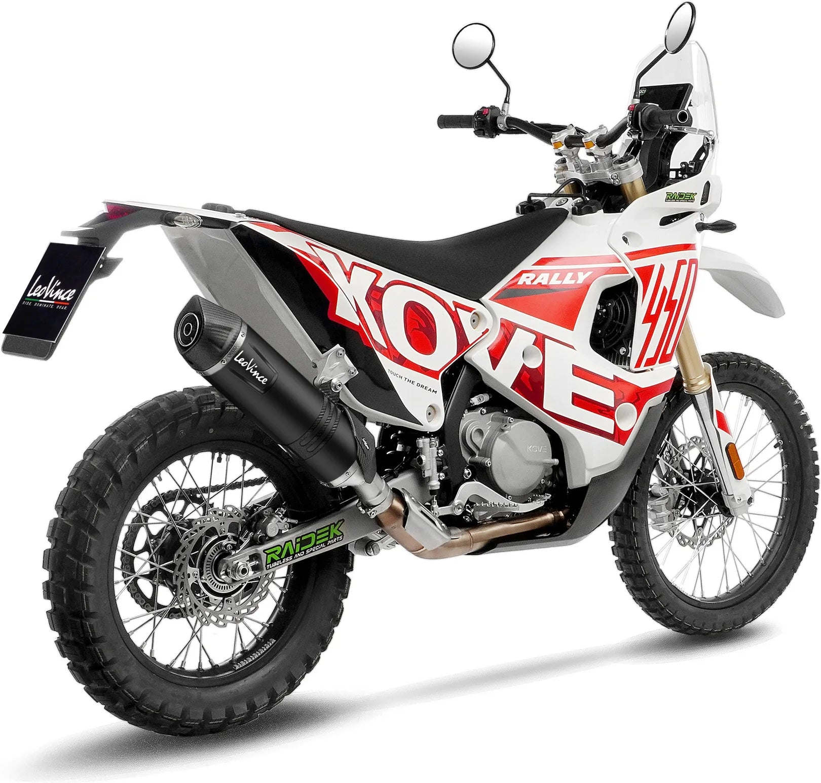 Auspuffendrohr Ohne Geräuschzulassung Lv One Evo Edelstahl Schwarz Endkappe Carbon Fiber - Leovince Kompatibel Mit Kove Moto 450 Rally (2023-2024)
