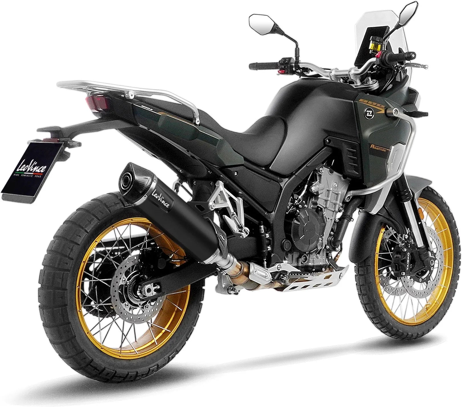 Auspuffendstück Mit Geräuschzulassung Lv One Evo Edelstahl Schwarz Endkappe Carbon Fiber - Leovince Kompatibel Mit Kove Moto 800 X Pro - Adv (2024-2026)