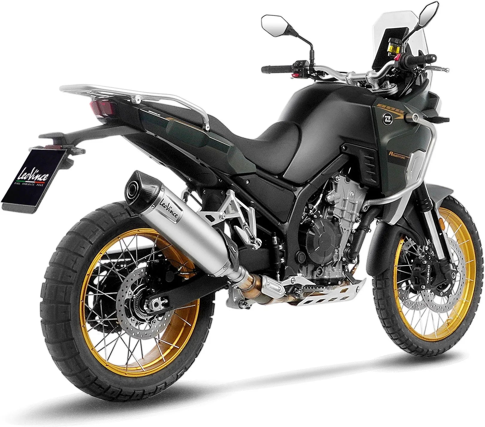 Auspuffendstück Mit Geräuschzulassung Lv One Evo Edelstahl Endkappe Carbon Fiber - Leovince Kompatibel Mit Kove Moto 800 X Pro - Adv (2024-2026)