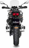 Auspuffendrohr Ohne Geräuschzulassung Lv One Evo Edelstahl Schwarz Endkappe Carbon Fiber - Leovince Kompatibel Mit Moto Guzzi V85 Tt (2019-2023)