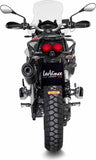 Exhaust Tip With Noise Certification Lv One Evo Steel Black Carbon Fiber End Cap - Leovince Compatible With Moto Guzzi V85 Tt (2024-2026)