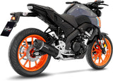 Komplette Auspuffanlage Ohne Katalysator Und Ohne Geräuschzulassung Lv One Evo Edelstahl Schwarz Endkappe Carbon Fiber - Leovince Kompatibel Mit Yamaha Yzf-R 125 (2025-2026)