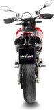 Doppelauspuffanlage Ohne Geräuschzulassung Lv Pro Edelstahl Schwarz Endkappe Carbon Fiber - Leovince Kompatibel Mit Ducati Hypermotard 698 Mono (2024-2026)