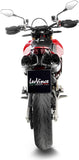 Doppelauspuffanlage Ohne Geräuschzulassung Lv Pro Edelstahl Endkappe Carbon Fiber - Leovince Kompatibel Mit Ducati Hypermotard 698 Mono (2024-2026)