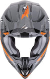 Offroad-Helm Für Motorrad Scorpion Exo Vx-16 Evo Air Polycarbonate Grau Orange Rod Grösse Xl