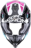 Offroad-Helm Für Motorrad Scorpion Exo Vx-16 Evo Air Polycarbonate Schwarz Metallic Blau Rosa Analog Grösse M