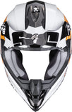 Offroad-Helm Für Motorrad Scorpion Exo Vx-16 Evo Air Polycarbonate Schwarz Orange Lignes Grösse Xl