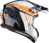 Offroad-Helm Für Motorrad Scorpion Exo Vx-16 Evo Air Polycarbonate Schwarz Orange Lignes Grösse L