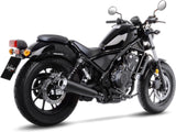 Auspuffendrohr Ohne Geräuschzulassung Classic Racer Edelstahl Schwarz Endkappe Edelstahl - Leovince Kompatibel Mit Honda Cmx 300 Rebel (2017-2024)