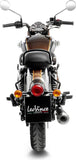 Auspuffendstück Mit Geräuschzulassung Classic Racer Edelstahl Schwarz Endkappe Edelstahl - Leovince Kompatibel Mit Royal Enfield Meteor 350 (2021-2024)