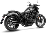 Auspuffendrohr Ohne Geräuschzulassung Classic Racer Edelstahl Schwarz Endkappe Edelstahl - Leovince Kompatibel Mit Honda Cmx 1100 Rebel (2021-2024)