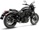 Auspuffendrohr Ohne Geräuschzulassung Classic Racer Edelstahl Schwarz Endkappe Edelstahl - Leovince Kompatibel Mit Kawasaki Eliminator 500 - Se (2024-2026)