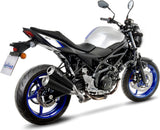 Auspuffendrohr Ohne Geräuschzulassung Gp Duals Edelstahl Endkappe Edelstahl - Leovince Kompatibel Mit Suzuki Sv 650 (2016-2024)