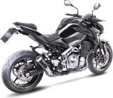 Auspuffendstück Mit Geräuschzulassung Lv-10 Edelstahl Schwarz Endkappe Edelstahl - Leovince Kompatibel Mit Kawasaki Z 900 A2 (2018-2024)