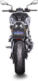 Auspuffendstück Mit Geräuschzulassung Lv-10 Edelstahl Schwarz Endkappe Edelstahl - Leovince Kompatibel Mit Kawasaki Z 900 (2017-2019)
