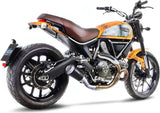 Auspuffendrohr Ohne Geräuschzulassung Lv-10 Edelstahl Schwarz Endkappe Edelstahl - Leovince Kompatibel Mit Ducati Monster 797 (2017-2020)