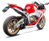 Auspuffendrohr Ohne Geräuschzulassung Lv-10 Edelstahl Schwarz Endkappe Edelstahl - Leovince Kompatibel Mit Honda Cbr 1000 Rr Fireblade (2017-2019)