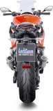 Doppelauspuffanlage Ohne Geräuschzulassung Lv-10 Edelstahl Endkappe Edelstahl - Leovince Kompatibel Mit Kawasaki Z 1000 (2017-2020)