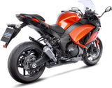 Doppelauspuffanlage Mit Geräuschzulassung Lv-10 Edelstahl Endkappe Edelstahl - Leovince Kompatibel Mit Kawasaki Z 1000 Sx (2017-2020)
