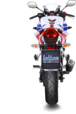 Auspuffendrohr Ohne Geräuschzulassung Lv-10 Edelstahl Schwarz Endkappe Edelstahl - Leovince Kompatibel Mit Honda Cbr 300 R (2014-2017)