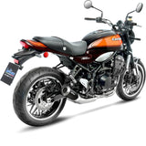 Auspuffendstück Mit Geräuschzulassung Lv-10 Edelstahl Schwarz Endkappe Edelstahl - Leovince Kompatibel Mit Kawasaki Z 900 Rs (2018-2024)