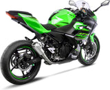 Auspuffendrohr Ohne Geräuschzulassung Lv-10 Edelstahl Endkappe Edelstahl - Leovince Kompatibel Mit Kawasaki Z 400 (2022-2023)