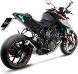Auspuffendrohr Ohne Geräuschzulassung Lv-10 Edelstahl Schwarz Endkappe Edelstahl - Leovince Kompatibel Mit Ktm 1290 Super Duke R (2014-2016)
