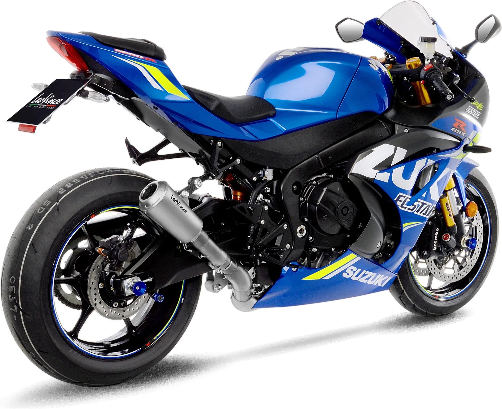 Auspuffendrohr Ohne Geräuschzulassung Lv-10 Edelstahl Endkappe Edelstahl - Leovince Kompatibel Mit Suzuki Gsx-R 1000 - R (2017-2021)