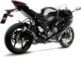 Auspuffendrohr Ohne Geräuschzulassung Lv-10 Edelstahl Schwarz Endkappe Edelstahl - Leovince Kompatibel Mit Kawasaki Zx 6R Ninja (2019-2020)