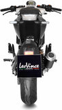 Auspuffendrohr Ohne Geräuschzulassung Lv-10 Edelstahl Schwarz Endkappe Edelstahl - Leovince Kompatibel Mit Husqvarna Vitpilen 125 (2021-2023)